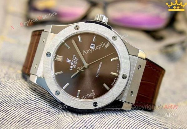 replica New Copy Hublot Classic Fusion Blue Dial Men at ARW WATCHES 3