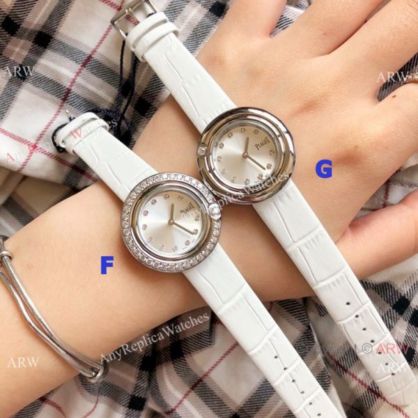 replica Copy Piaget Ladies es Silver Diamond Case Silver Face WATCHES 3