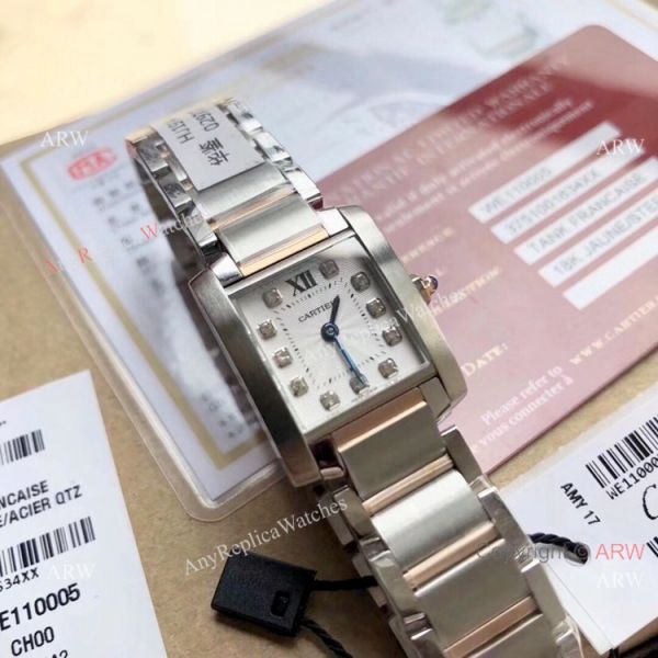 replica Copy Cartier Tank CC708177 Two Tone Rose Gold 25mm for Sale WATCHES 3