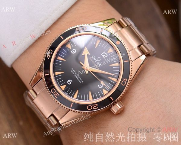 replica Omega Seamaster 300 Spectre 2-Tone Blue Ceramic WATCHES 3