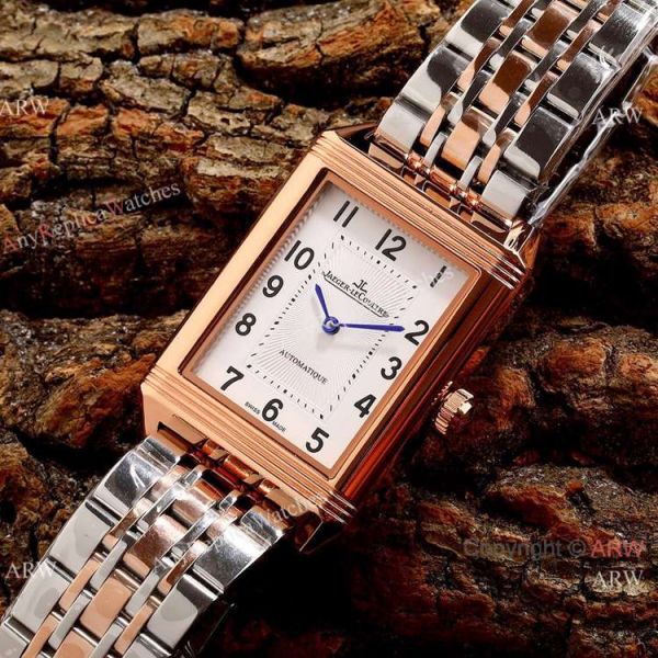 replica New Copy Jaeger-LeCoultre Reverso Classic 46mm Stainless Steel Black Face WATCHES 3