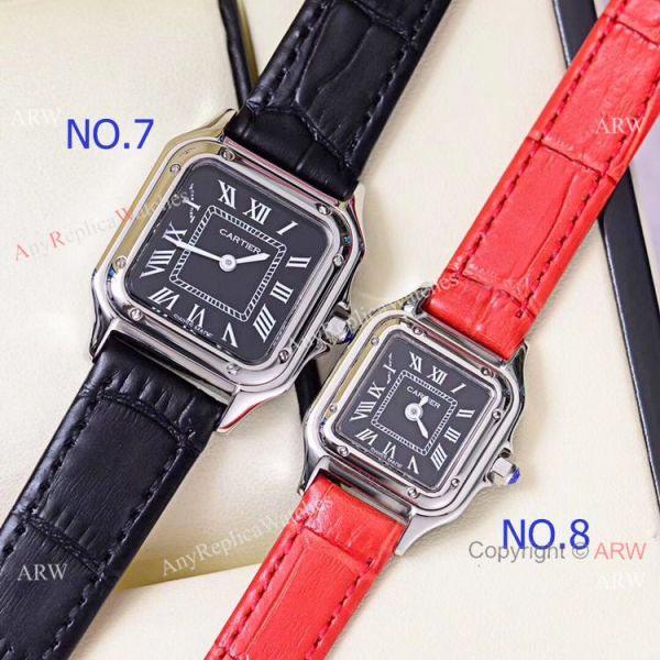 replica Copy Cartier Panthere de 2-Tone Black Face Quartz 27mm 22mm WATCHES 3