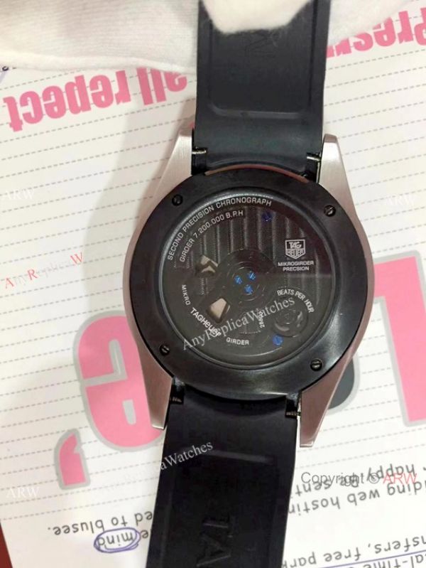 replica Copy Tag Heuer Mikrogirder 2000 SS Black Chronograph Dial WATCHES 3