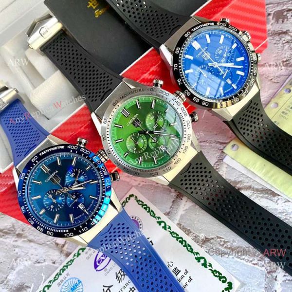 replica 2020 New Tag Heuer Carrera Heuer 02 Blue Dial WATCHES 3