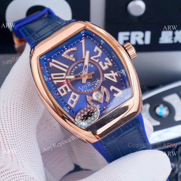 replica Best Franck Muller Vanguard Yachting v45 es Rose Gold Dial WATCHES 3