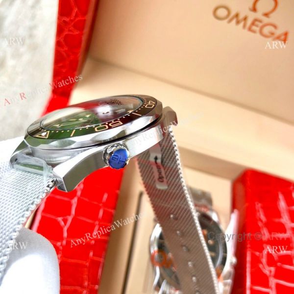 replica 2020 New Omega Seamaster 007 No Time To Die Stainless Steel Mesh Strap WATCHES 3