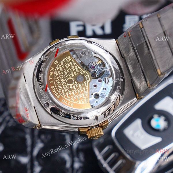 replica New Omega Constellation Two Tone Rose Gold White MOP Dial Wrist Omega Couple WATCHES 3