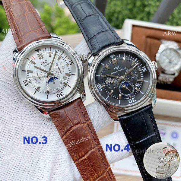 replica Copy IWC Schaffhausen Moonphase Two Tone Rose Gold WATCHES 3