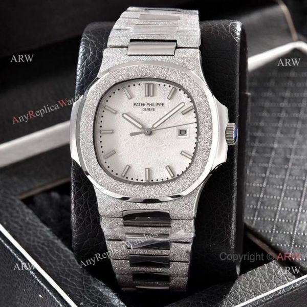 replica Patek Philippe Frosted Gold Black Frosted Dial 40mm WATCHES 3