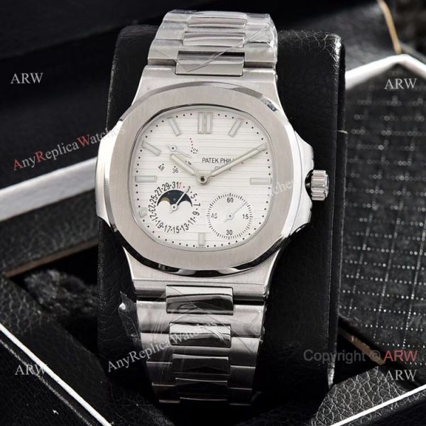 replica Patek Philippe Nautilus Power Reserve es Red Dial Stainless Steel WATCHES 3