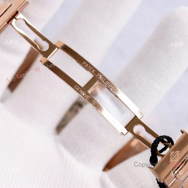 replica Swiss Copy Patek Philippe Nautilus Rose Gold Men PPF Cal.324 Movement WATCHES 3