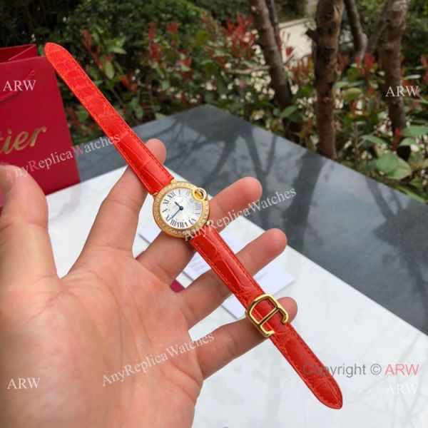 replica Swiss Copy Cartier Ballon Bleu Lady 30mm Diamond Swiss Quartz Movement WATCHES 3