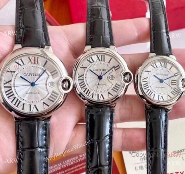 replica AAA Ballon Bleu Cartier Leather Strap Automatic Movement WATCHES 3