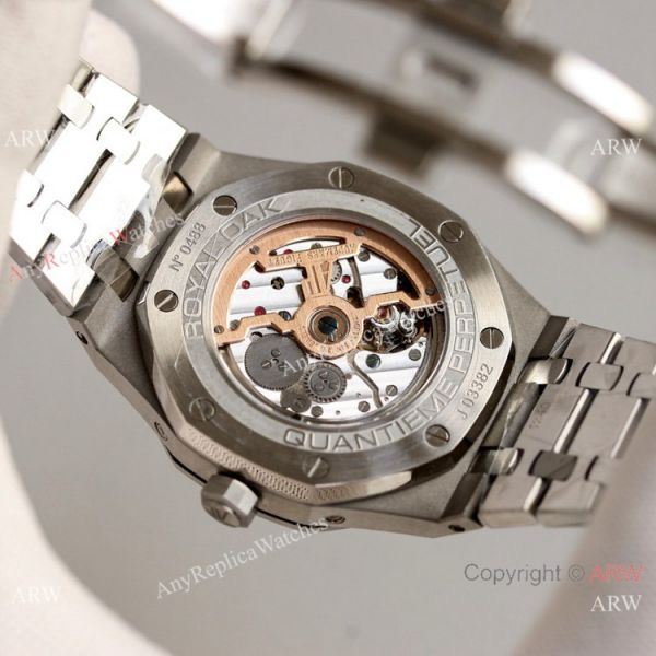 replica JH Factory Swiss Copy Audemars Piguet Royal Oak Perpetual Calendar 26574PT Glacier blue Dial WATCHES 3