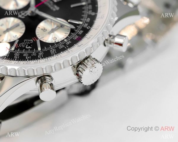 replica GF V2 Swiss Breitling Navitimer B01 Chronograph es Black Dial New Style Band WATCHES 3