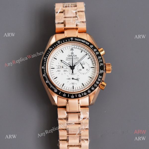 replica 2021 New Copy Omega Snoopy Speedmaster Rose Gold Quartz WATCHES 3
