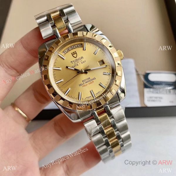 replica Copy TUDOR Glamour Date+Day m56000 White Dial es WATCHES 3
