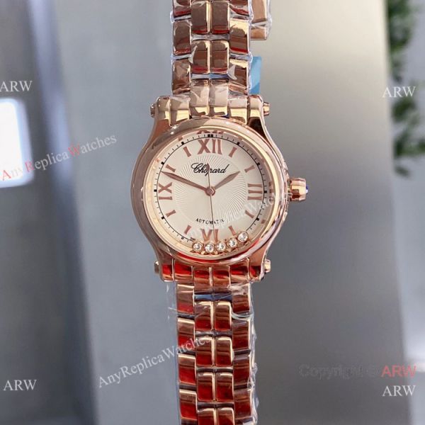 replica Copy Chopard Happy Sport 30mm Lady Rose Gold White Dial WATCHES 3