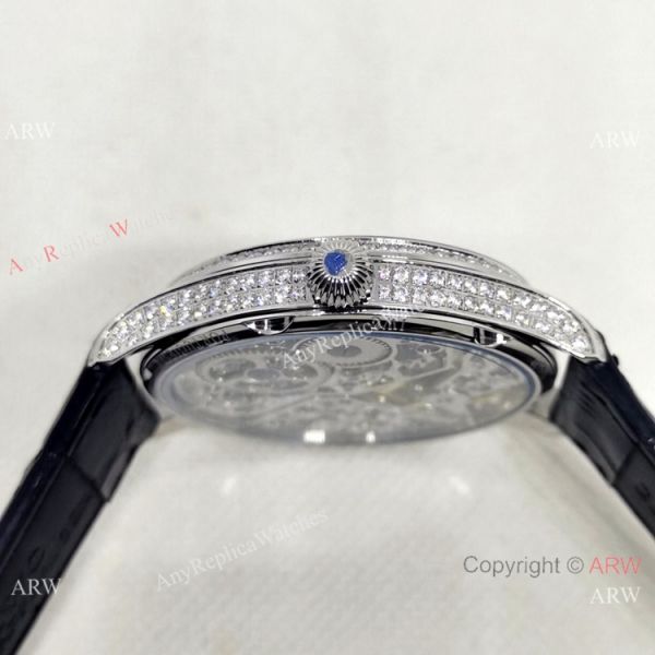 replica 2022 New IWC Portuguese FA Jones Edition Skeleton with Diamonds WATCHES 3