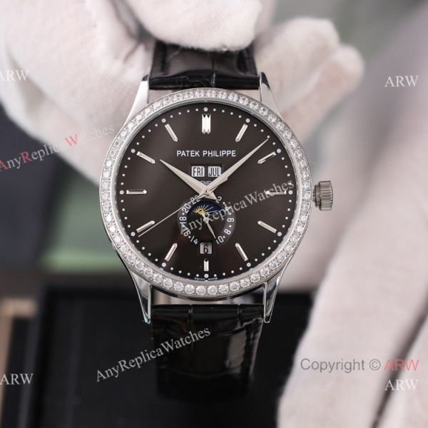 replica Swiss Quality Copy Patek Philippe Annual Calendar Calatrava Citizen Blue Moon Dial WATCHES 3