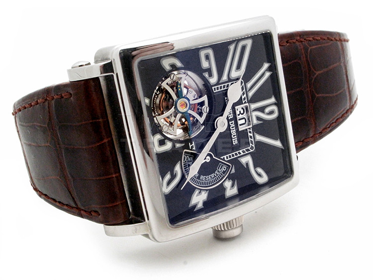 replica Roger Dubuis Golden Square Flying Tourbillon G40 03 7 GN9.61 Titanium Manual Hand Winding WATCHES 4