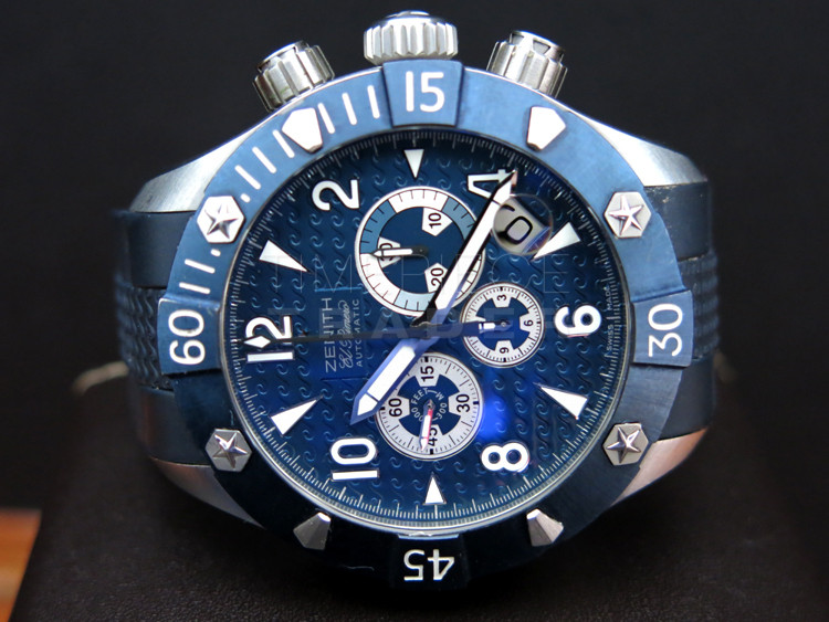 replica Zenith Defy Classic El Primero Sea Chronograph 03.0529.4000/51.R674 Stainless steel Automatic self winding WATCHES 4