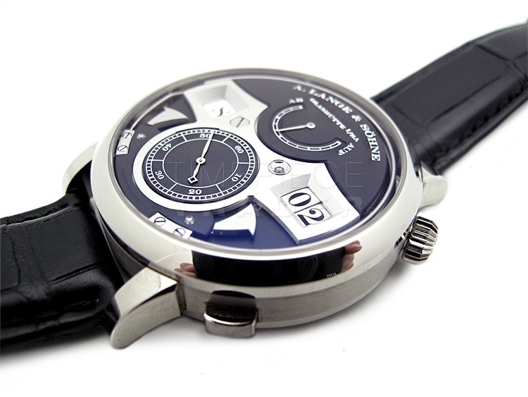 replica A. Lange & Sohne Zeitwerk 145.029 18k White Gold Manual WATCHES 4