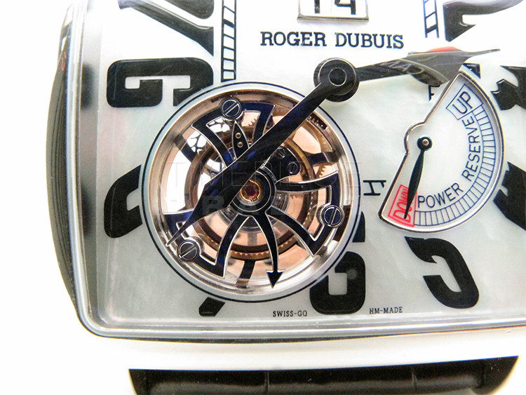 replica Roger Dubuis Golden Square Flying Tourbillon G40 030 N1.63 18k White Gold Manual Hand Winding WATCHES 4