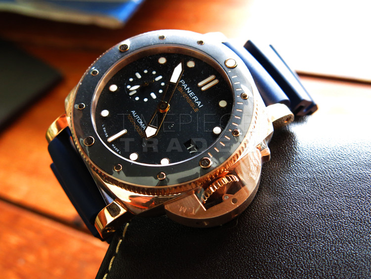 replica Panerai Submersible PAM974 18k Rose Gold Self-winding Auto WATCHES 4