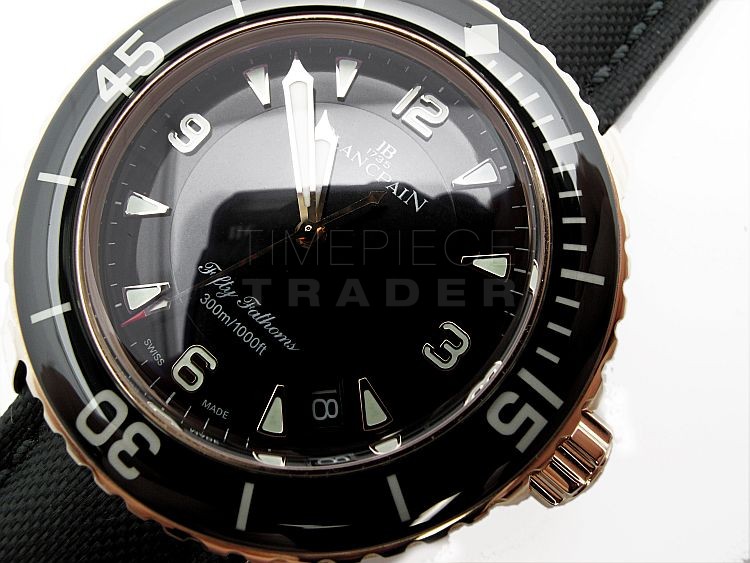 replica Blancpain 50 Fathoms 5015-3630-52 18k Rose Gold Automatic WATCHES 4