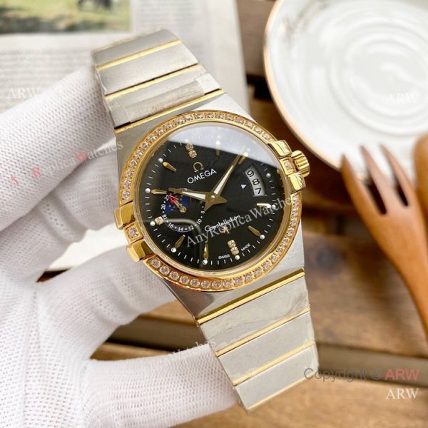 replica Copy Omega Constellation Moonphase Stainless Steel 39mm WATCHES 4