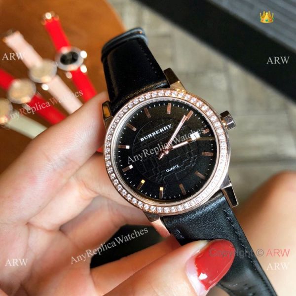replica Best Quality Burberry Women Quartz es Rose Gold White WATCHES 4