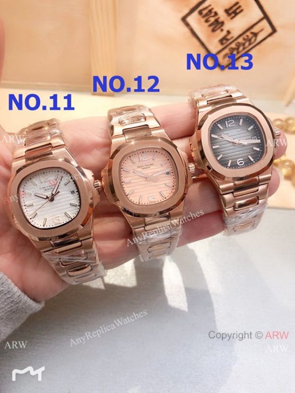 replica Copy Patek Philippe Nautilus Stainless Steel Quartz es 33mm Ladies WATCHES 4