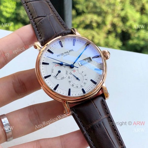 replica Copy Patek Philippe Geneve Day-date 43mm SS White Dial WATCHES 4