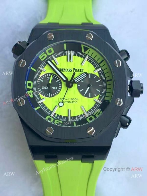 replica Copy Audemars Piguet Royal Oak Offshore Diver Chronograph Black Case WATCHES 4
