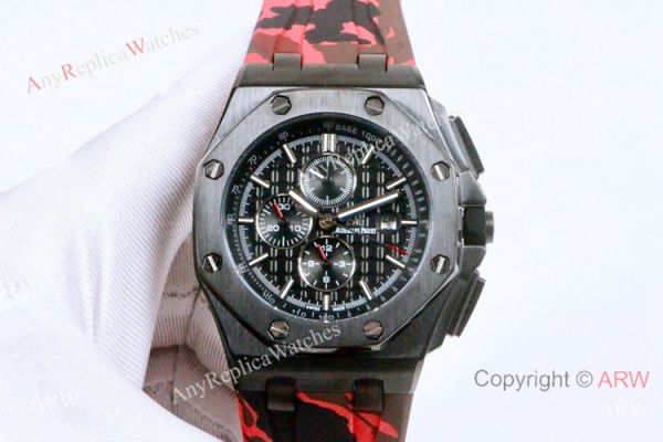 replica Clone Audemars Piguet Royal Oak Offshore 45mm es Brown Face Camouflage strap WATCHES 4