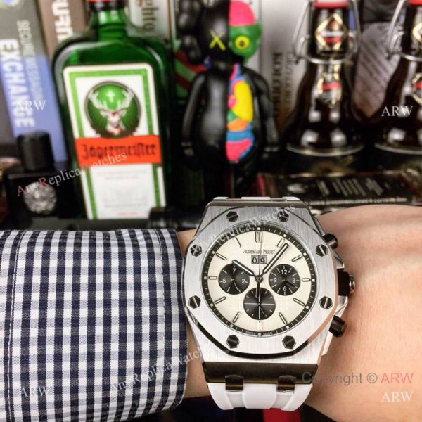 replica Fake Audemars Piguet Royal Oak Automatic Rose Gold Black Dial WATCHES 4