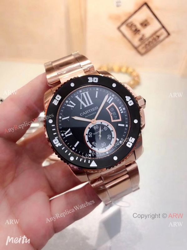 replica Cartier Calibre De Diver Stainless Steel Black Bezel es Buy Imitation es from China WATCHES 4