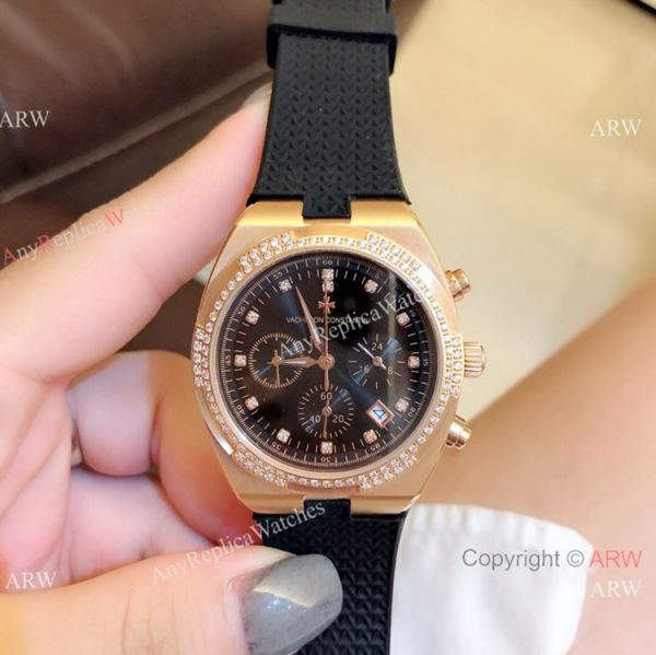replica Vacheron Constantin Overseas Rose Gold Chrono Women Vacheron Constantin Copy WATCHES 4