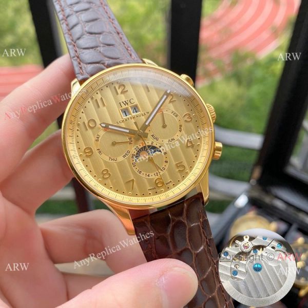 replica Wholesale Copy IWC Portuguese Moonphase Rose Gold es WATCHES 4
