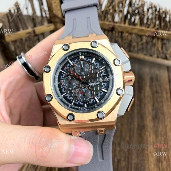 replica Copy Audemars Piguet Michael Schumacher Rose Gold Black Bezel es WATCHES 4