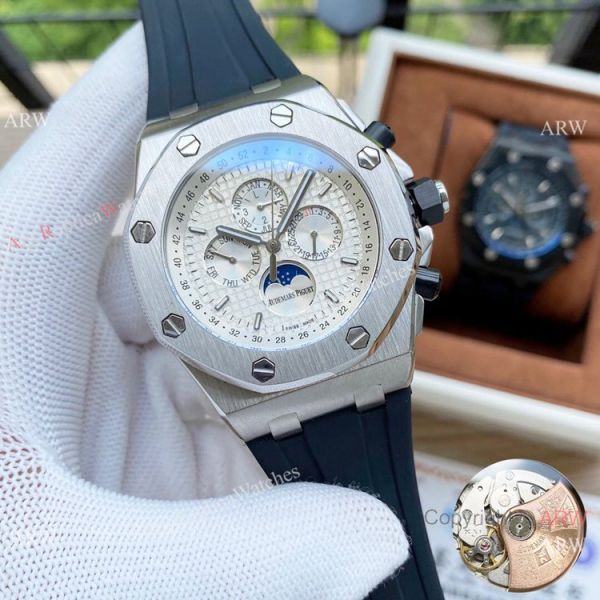 replica Copy Audemars Piguet Moonphase es Black Steel Case WATCHES 4