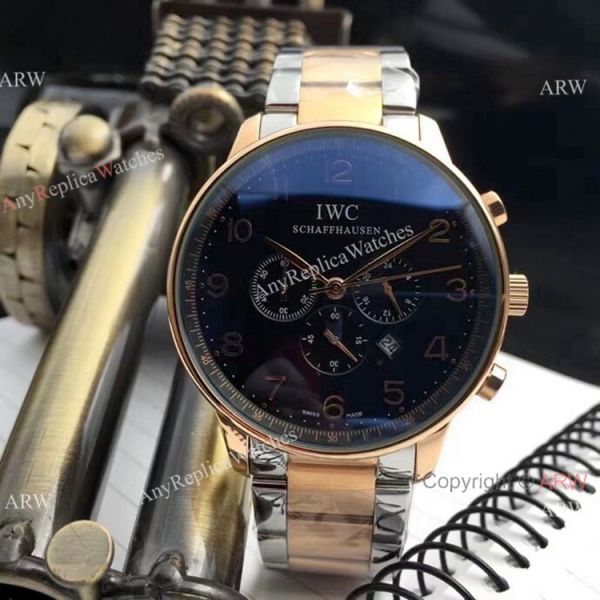 replica Faux IWC Portugieser Chronograph es Tone Tone Rose Gold WATCHES 4