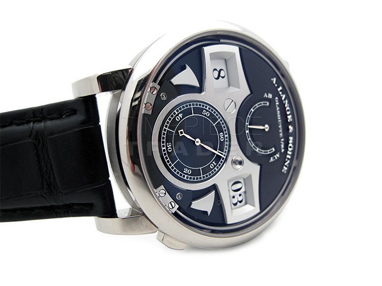 replica A. Lange & Sohne Zeitwerk 145.029 18k White Gold Manual WATCHES 5