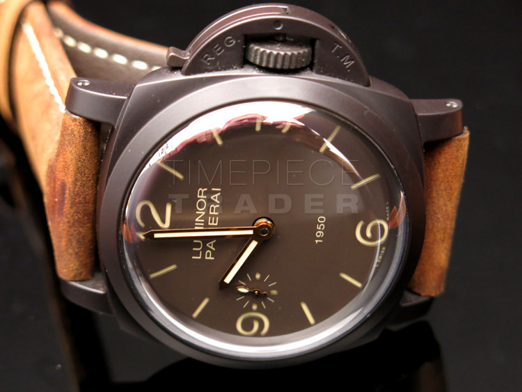 replica Panerai Luminor Composite 1950 3 Days PAM375 Composite/Ceramic Manual Hand-Wind WATCHES 5