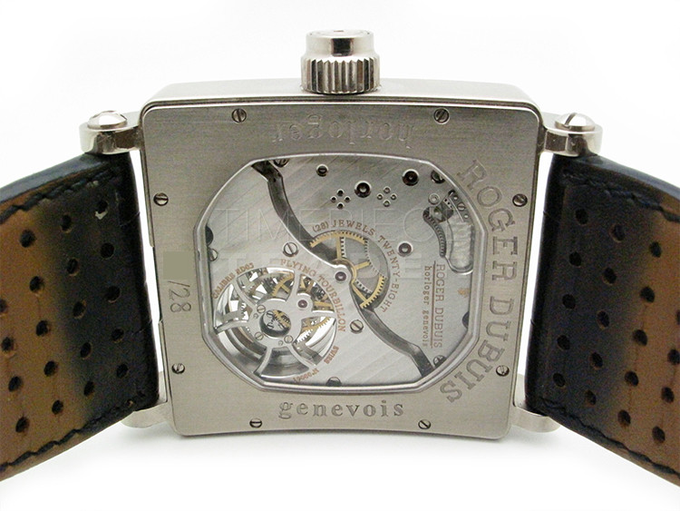replica Roger Dubuis Golden Square Flying Tourbillon G40 030 N1.63 18k White Gold Manual Hand Winding WATCHES 5