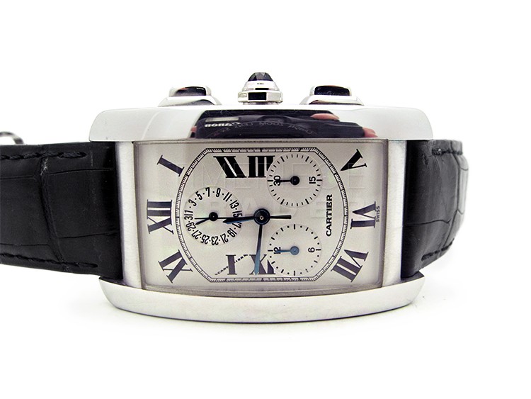 replica Cartier Tank Americaine W2603356 18k White Gold Quartz WATCHES 5