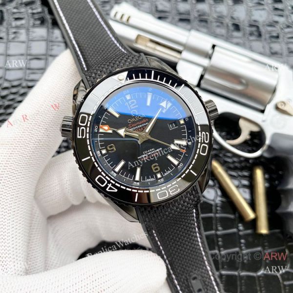 replica Faux Omega Seamaster Planet Ocean GMT es Blue Case WATCHES 5