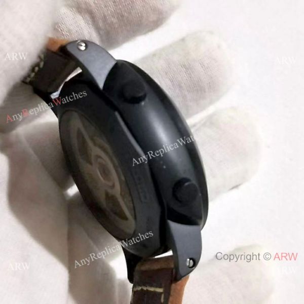 replica Panerai Luminor FLYBACK Black Case PAM580 WATCHES 5