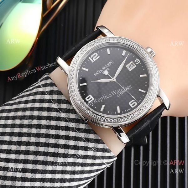 replica New Style Patek Philippe Calatrava Gray Dial Rose Gold es WATCHES 5